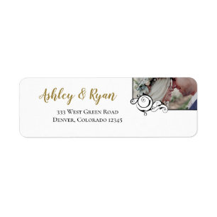 Elegant Calligraphy Foto Hochzeitadresse