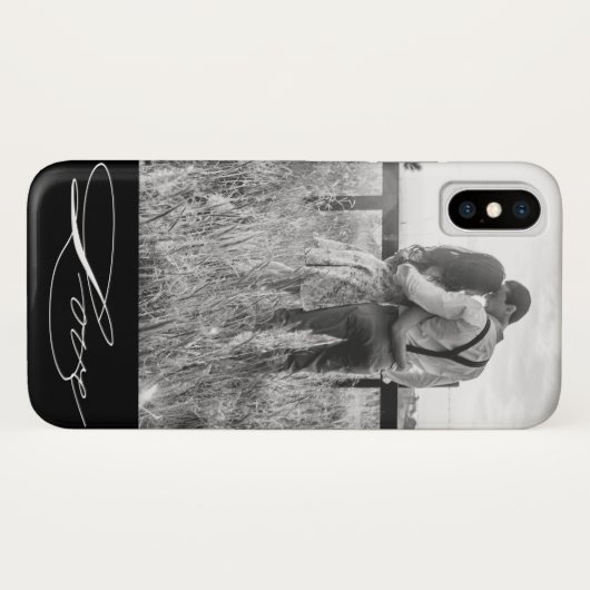 Elegant Calligraphy | Foto iPhone Case (Rückseite (Horizontal))