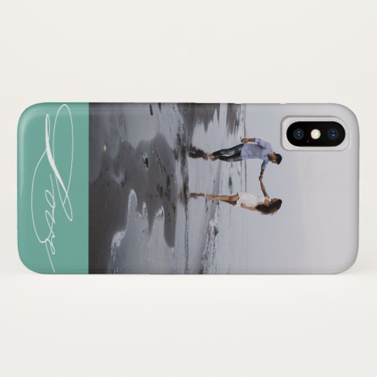 Elegant Calligraphy | Foto iPhone Case (Rückseite (Horizontal))