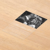 Elegant Calligraphy Foto Wedding Acryleinladungen (Ablage )