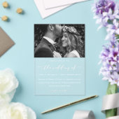 Elegant Calligraphy Foto Wedding Acryleinladungen (In Situ (Hochzeit))