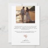 Elegant Calligraphy Foto Wedding Dankeskarte (Rückseite)