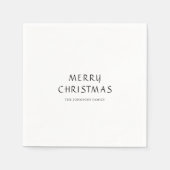 Elegant Calligraphy Frohe Weihnachten Serviette (Vorderseite)