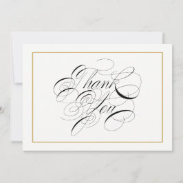 Elegant Calligraphy Gold Vielen Dank Dankeskarte