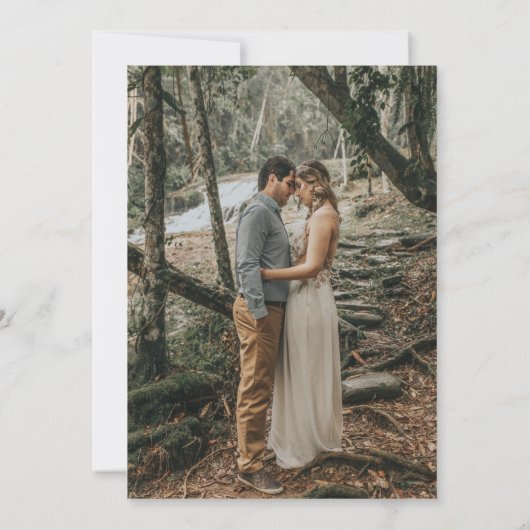 Elegant Calligraphy Greenery Eucalyptus Save The Date (Rückseite)