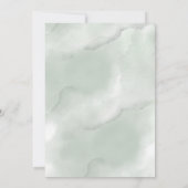 Elegant Calligraphy Greenery Eucalyptus Wedding Einladung (Rückseite)