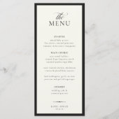 ELEGANT CALLIGRAPHY Hochzeit Menükarte (Vorderseite)