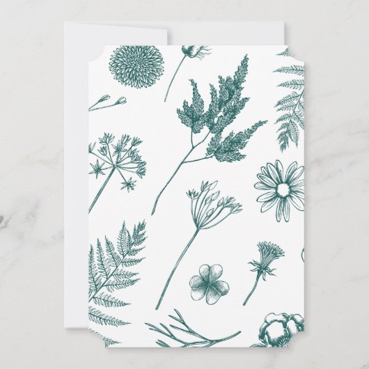 Elegant Calligraphy Jade Green Save the Date Einladung (Rückseite)