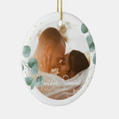 Elegant Calligraphy | Leichtes und Verheiratetes F Keramik Ornament (Rechts)