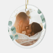 Elegant Calligraphy | Leichtes und Verheiratetes F Keramik Ornament (Links)