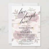 Elegant Calligraphy | Liebe des verblassten Blüten Einladung (Vorderseite)