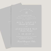 Elegant Calligraphy | Light Gray Wedding