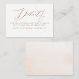 Elegant Calligraphy Minimalist Wedding Information Begleitkarte