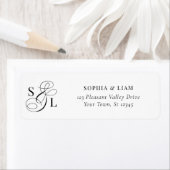 Elegant Calligraphy Monogram Wedding Return Addres (Insitu)