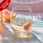 Elegant Calligraphy Mr. und Mrs. Typografy Weinglas Ohne Stiel<br><div class="desc">Elegante Kalligrafie Mr. and Mrs. Typografy - Fügen Sie den Nachnamen und das Datum (auf der Rückseite) in einem glatten,  nicht serf Schriftart - ideal für die Probe Abendessen vor der Hochzeit Oder die Hochzeit selbst - ©WhimsicalArtwork™</div>