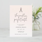 Elegant Calligraphy Perfect Match Bridal Shower Einladung (Stehend Vorderseite)