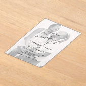 Elegant Calligraphy Photo Modern Wedding Acryleinladungen (Ablage )