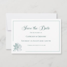 Elegant Calligraphy Sage Green Floral Wedding Save The Date