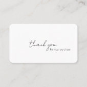 Elegant Calligraphy Scrip Vielen Dank für Ihre Bes Visitenkarte (Vorderseite)