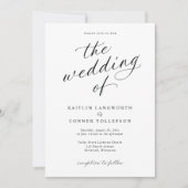Elegant Calligraphy Script All in One Wedding Einladung (Vorderseite)