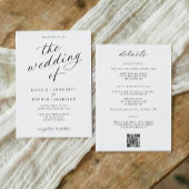 Elegant Calligraphy Script All in One Wedding Einladung