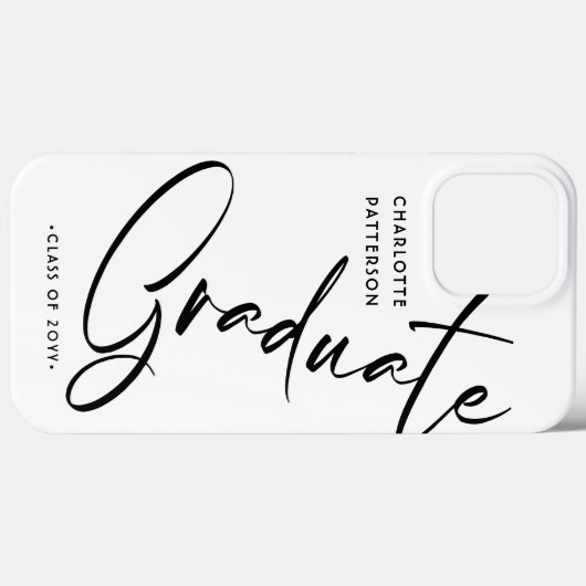 Elegant Calligraphy Script Graduation Graduate Case-Mate iPhone Hülle (Rückseite (Horizontal))
