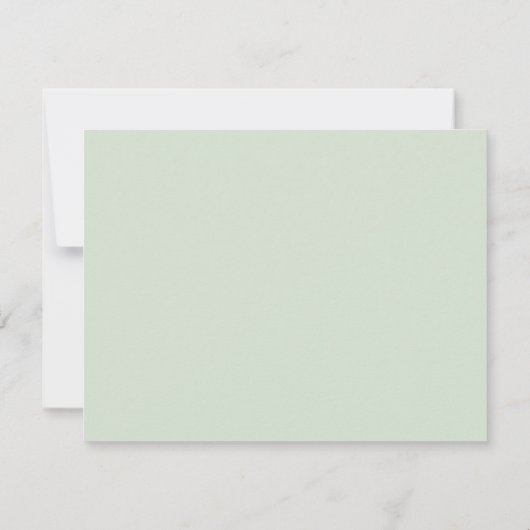 Elegant Calligraphy Script Pastel Green Mitteilungskarte (Rückseite)