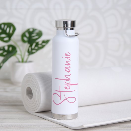 Elegant Calligraphy Script Personalized Name Trinkflasche (Yoga)