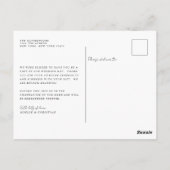 Elegant Calligraphy Script Wedding Foto Thank You Postkarte (Rückseite)