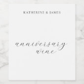 Elegant Calligraphy Script Wedding Guestbook Weinetikett (Einzelnes Label)