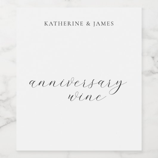 Elegant Calligraphy Script Wedding Guestbook Weinetikett (Einzelnes Label)