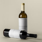 Elegant Calligraphy Script Wedding Guestbook Weinetikett