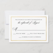 Elegant Calligraphy Script Wedding RSVP Karte (Vorderseite)