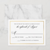 Elegant Calligraphy Script Wedding RSVP Karte (Vorne/Hinten)