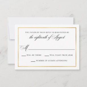 Elegant Calligraphy Script Wedding RSVP Karte