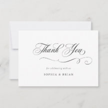 Elegant Calligraphy Script Wedding Vielen Dank