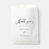 Elegant Calligraphy Script Wedding Vielen Dank Geschenktütchen (Vorderseite)