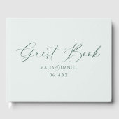 Elegant Calligraphy Simple Couples Wedding Gästebuch (Vorderseite)