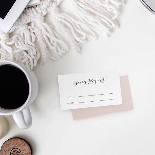Elegant Calligraphy Song Request Begleitkarte