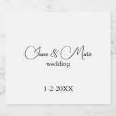 Elegant Calligraphy Stylish Wedding Bierflaschenetikett (Einzelnes Label)