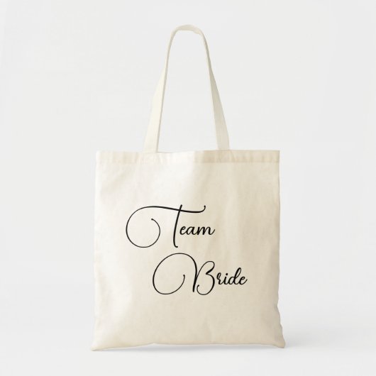Elegant Calligraphy Team Bride Bridal Tragetasche (Vorne)