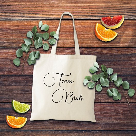 Elegant Calligraphy Team Bride Bridal Tragetasche