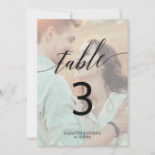 Elegant Calligraphy | Tischnummer der 12x18 ausgeb (Vorderseite)