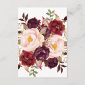 Elegant Calligraphy | Verblasste Blumenwünsche Begleitkarte (Rückseite)