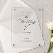 Elegant Calligraphy Wedding Acrylic Invitation Acryleinladungen