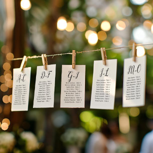 Elegant Calligraphy Wedding Gast by Last Name D-F Einladung
