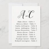 Elegant Calligraphy Wedding Gast by Last Name Einladung (Rückseite)