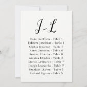 Elegant Calligraphy Wedding Gast by Last Name J-L Einladung (Rückseite)