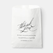 Elegant Calligraphy Wedding Geschenktütchen (Vorderseite)