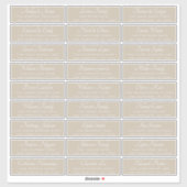 Elegant Calligraphy Wedding Guest Address Labels (Blatt)